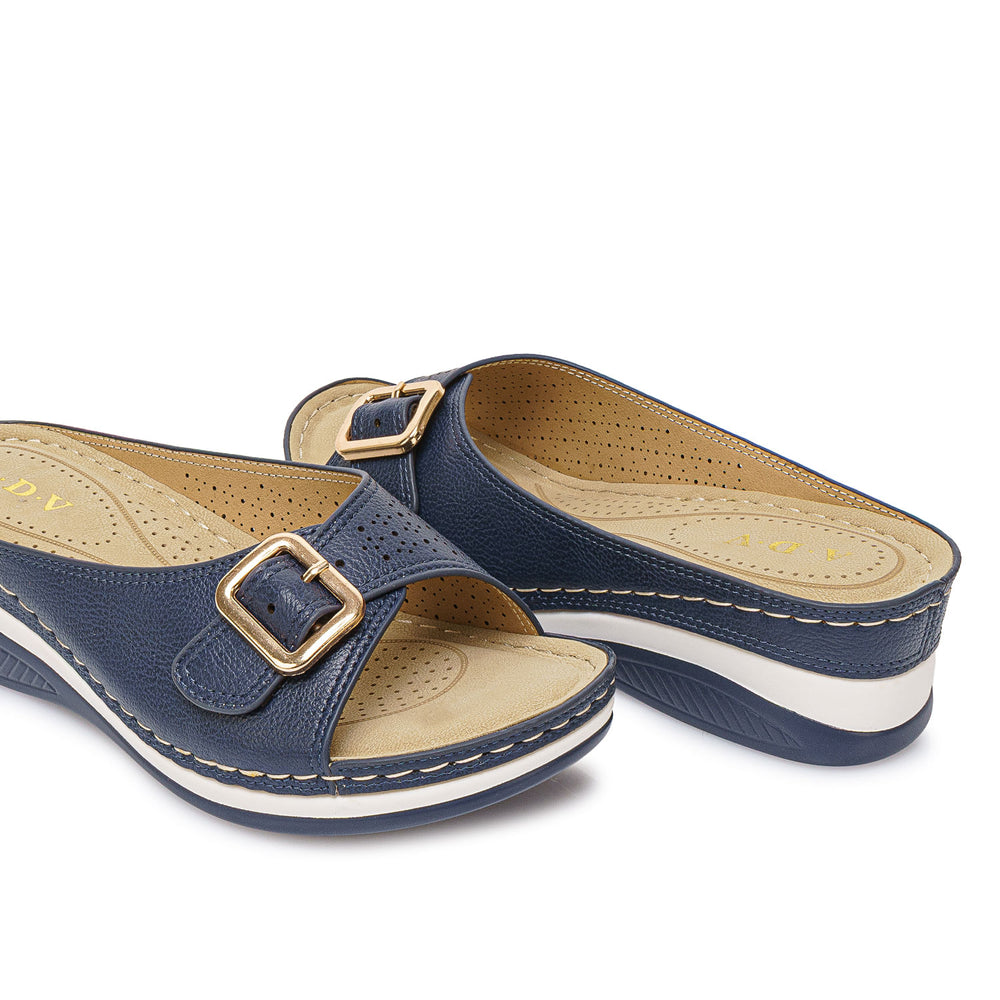 Sandalia Slide Casual Azul