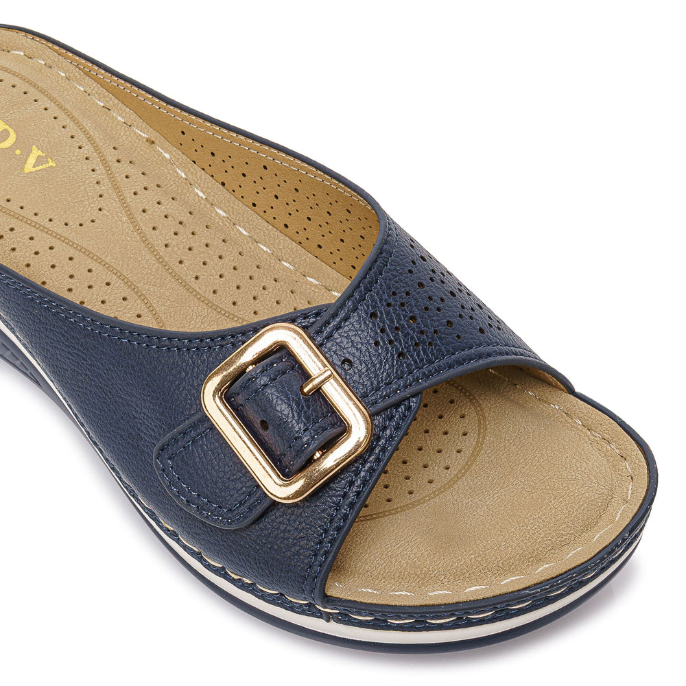 Sandalia Slide Casual Azul