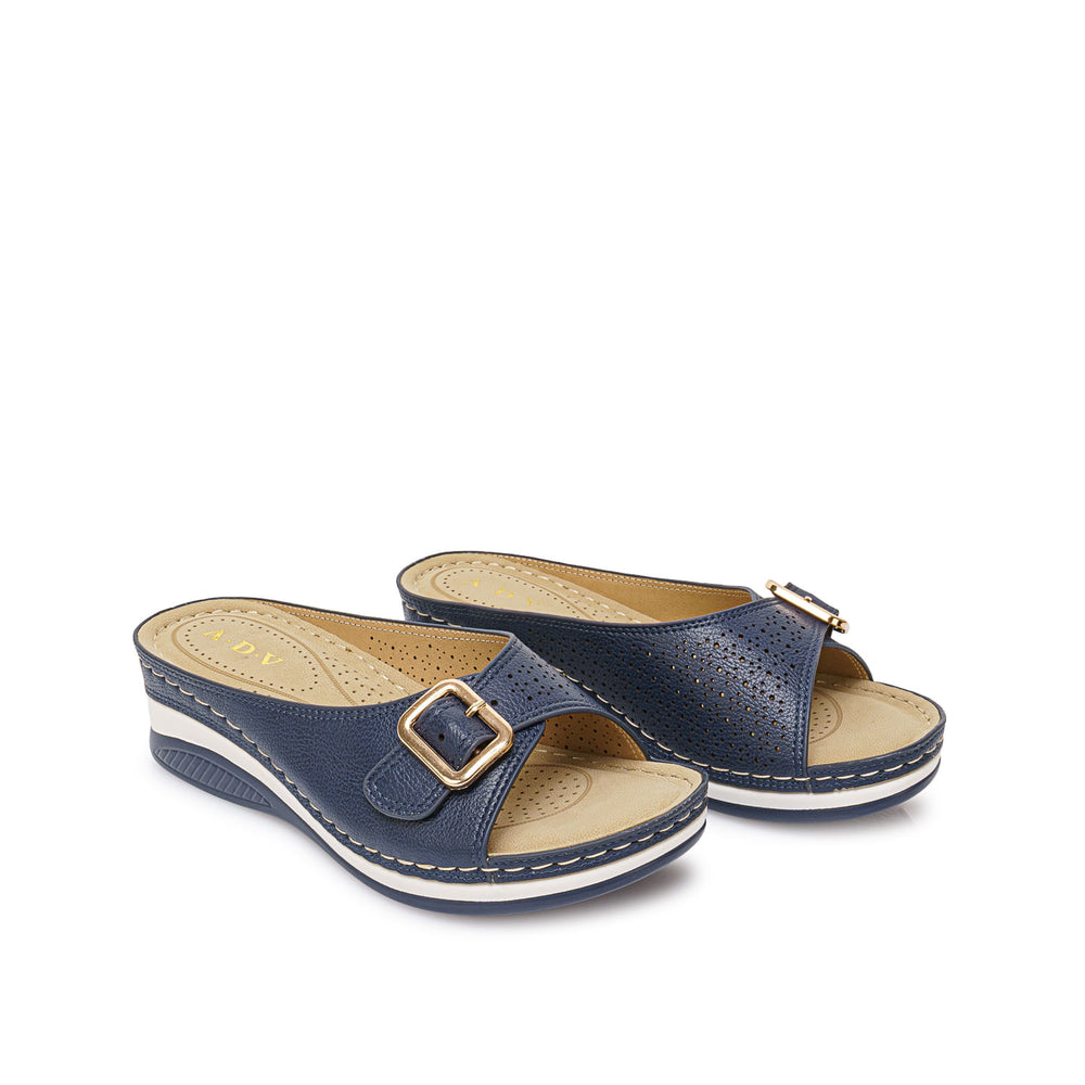 Sandalia Slide Casual Azul