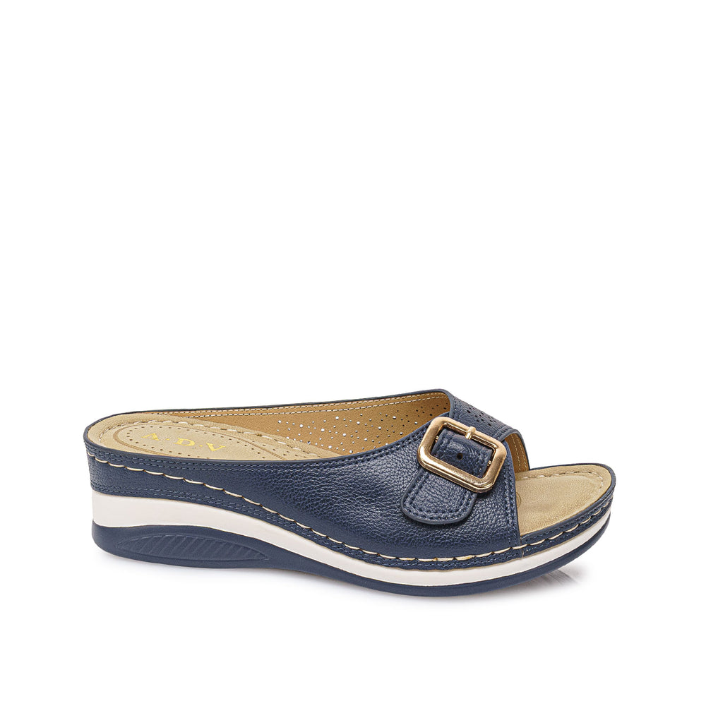 Sandalia Slide Casual Azul