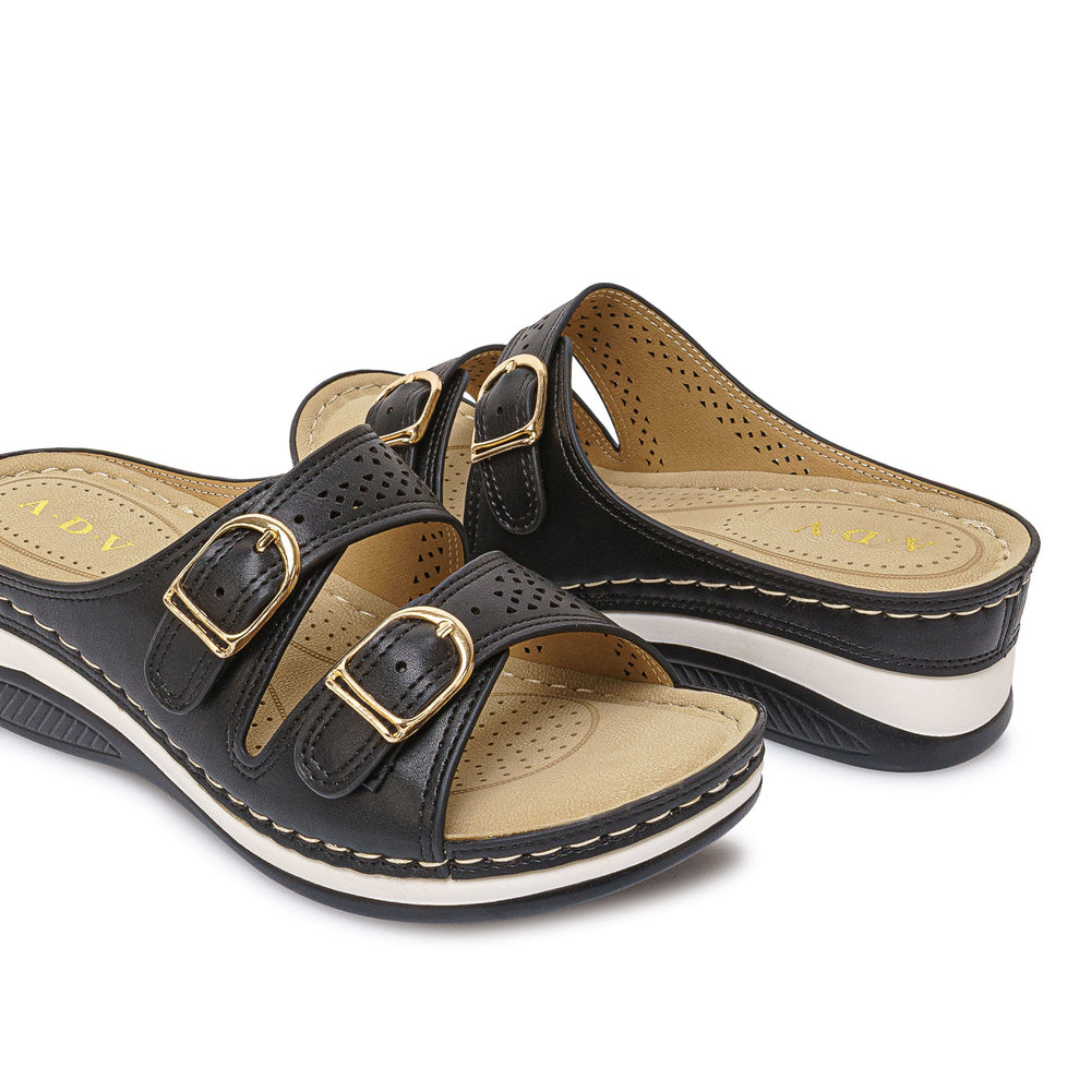 Sandalia Slide Casual Negro