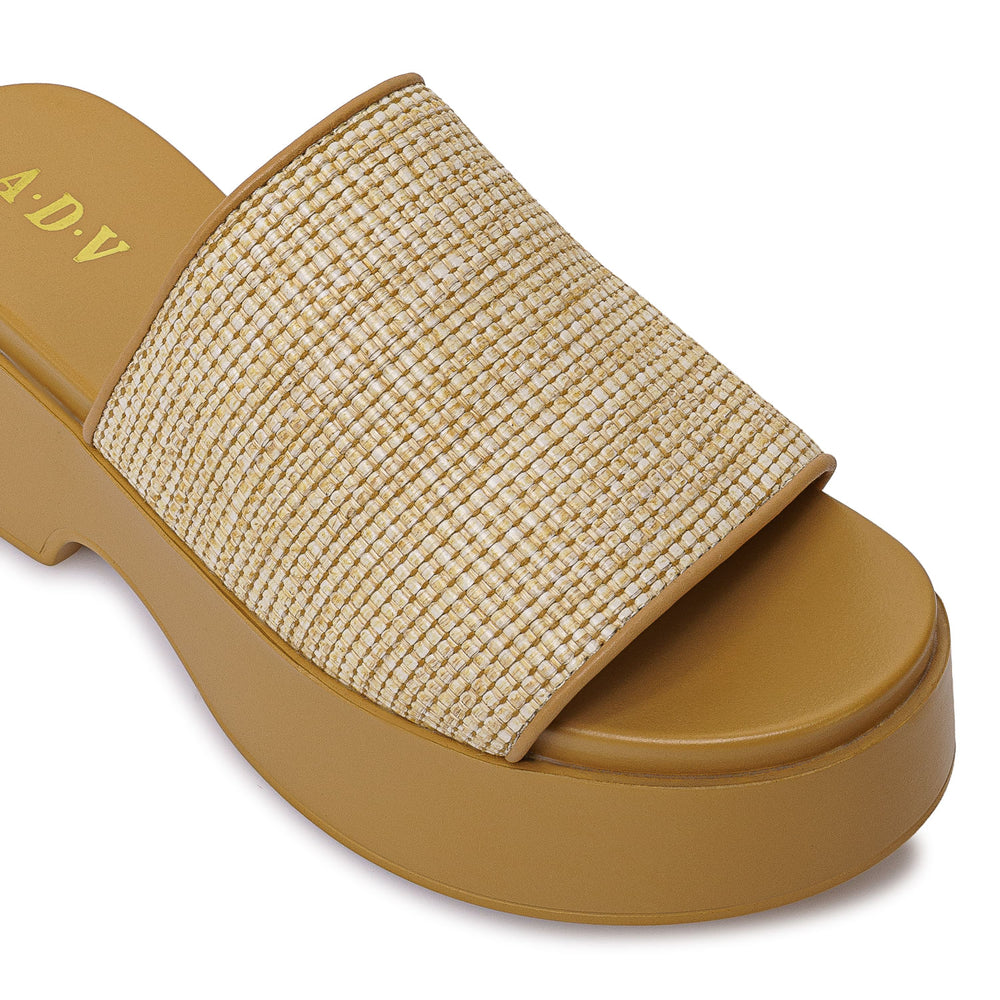 Sandalia Slide Casual Beige