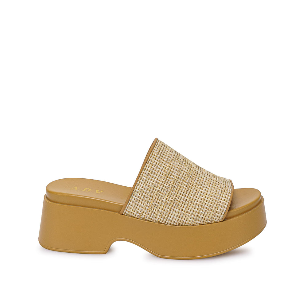 Sandalia Slide Casual Beige