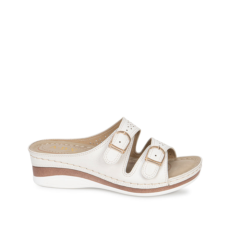 Sandalia Slide Casual Blanco