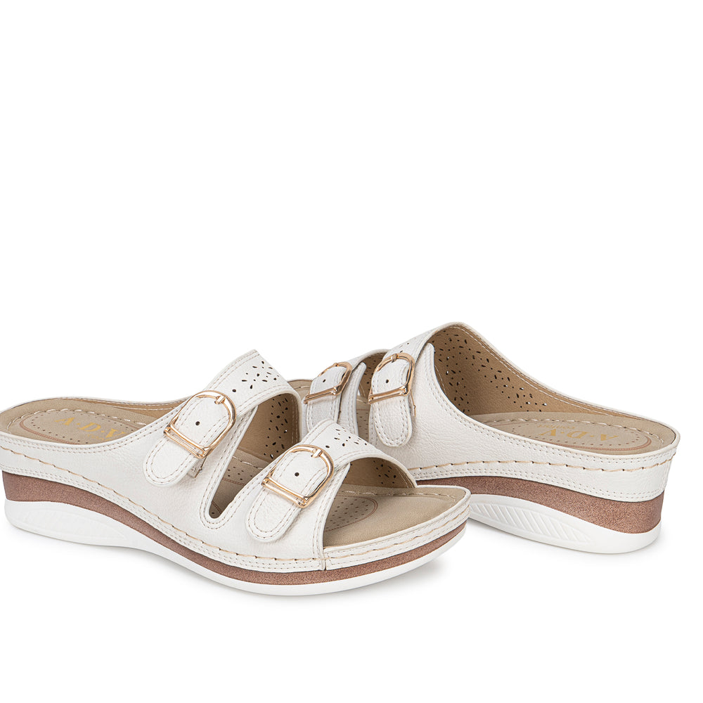 Sandalia Slide Casual Blanco