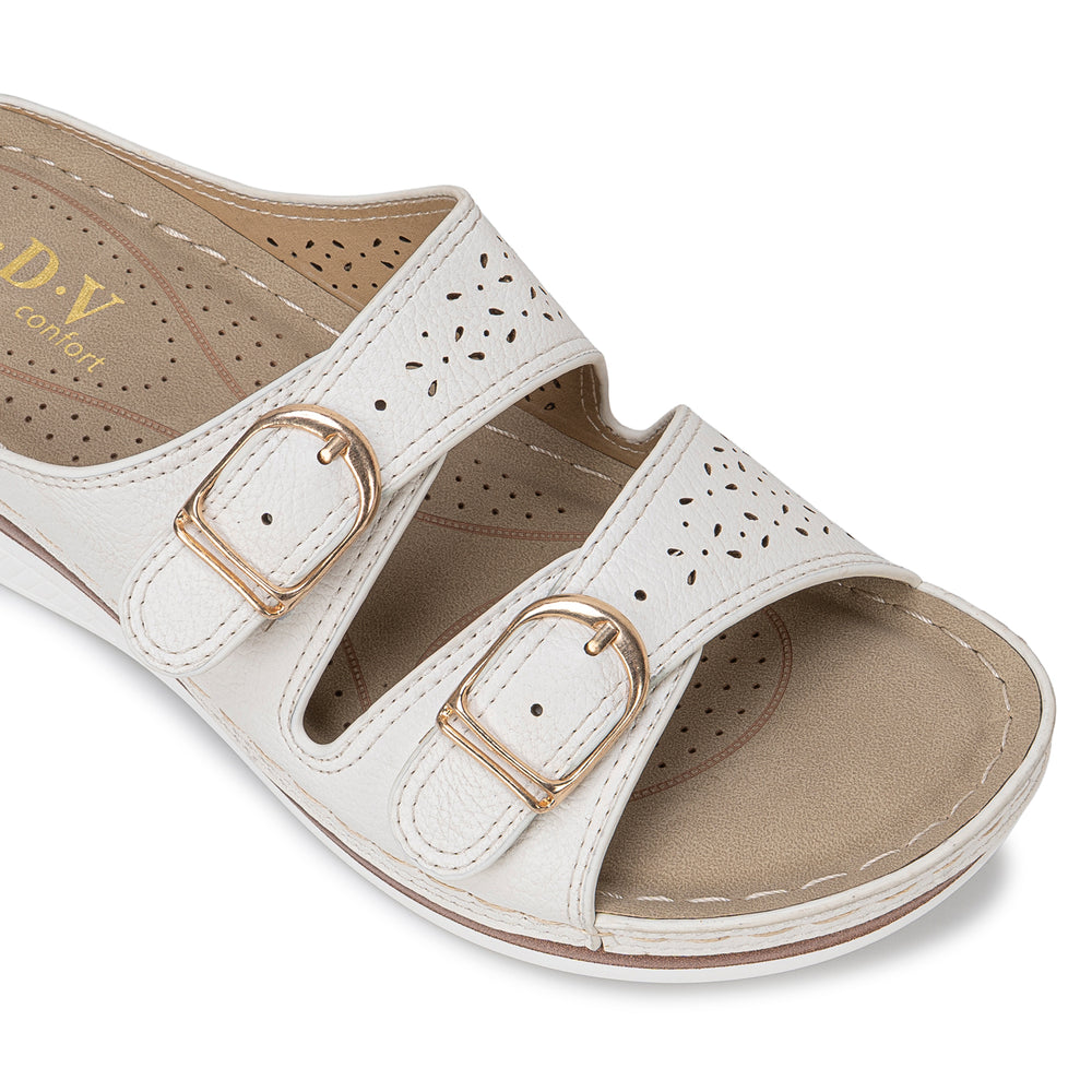 Sandalia Slide Casual Blanco