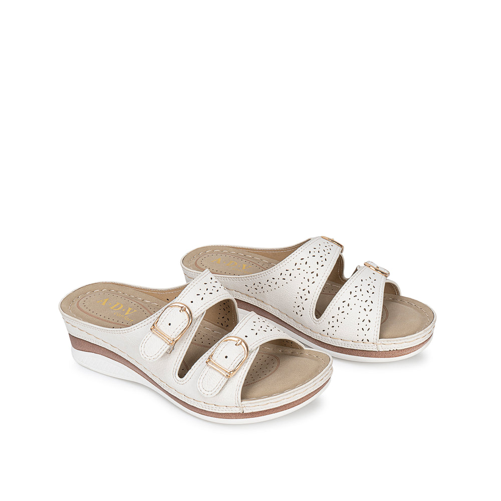 Sandalia Slide Casual Blanco