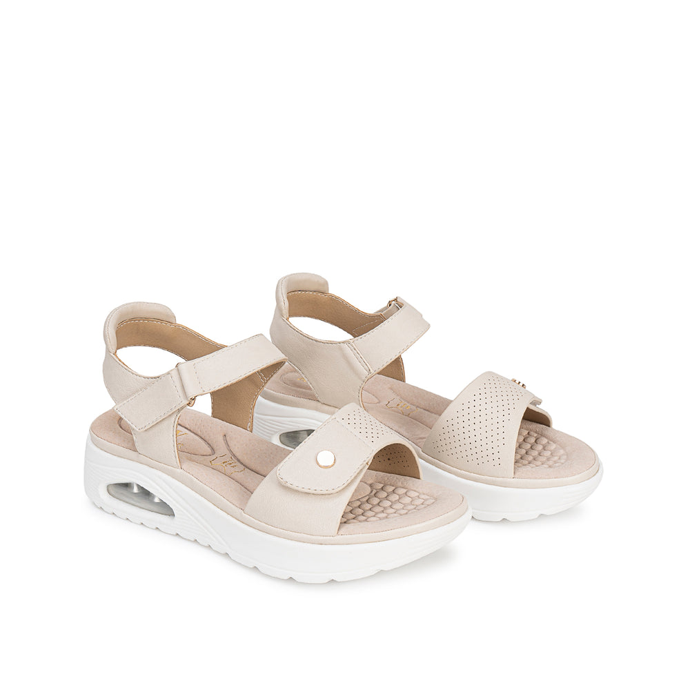 Sandalia Strap Casual Vainilla