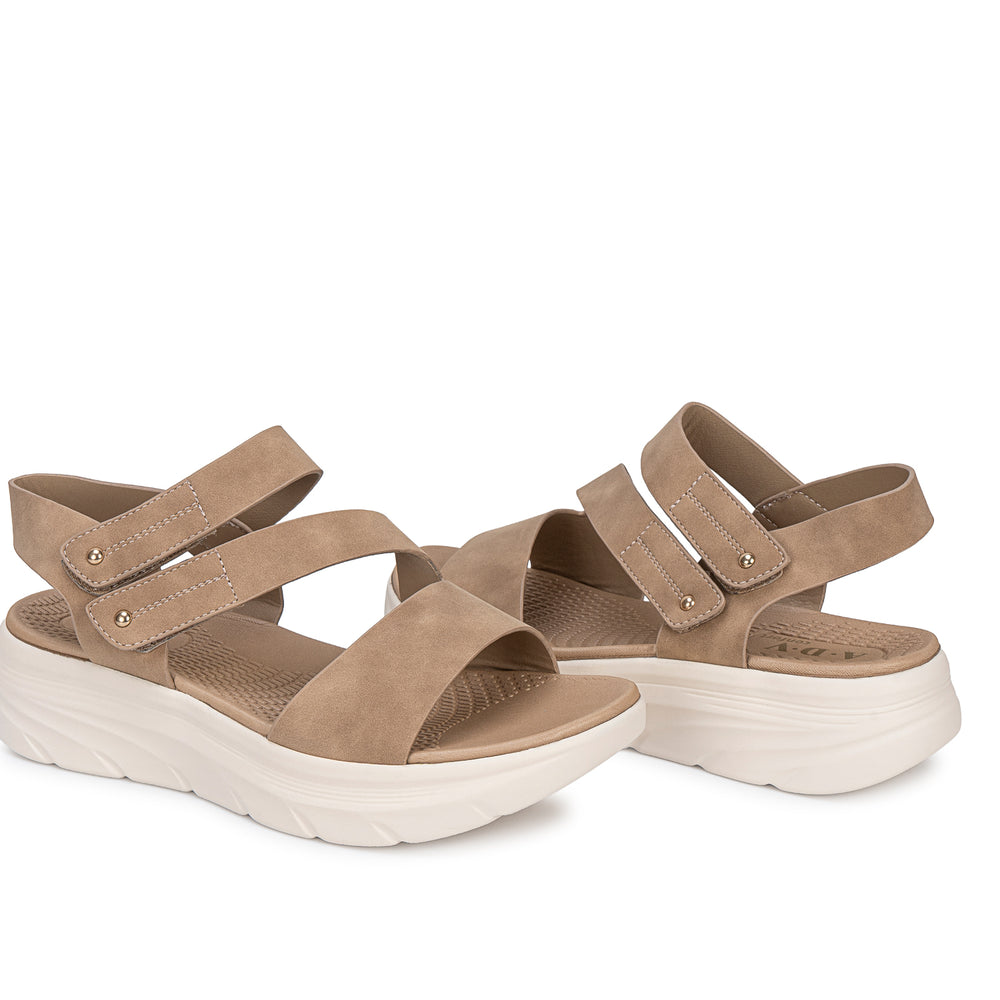 Sandalia Strap Casual Beige