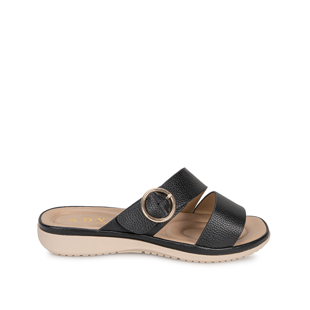 Sandalia Slide Casual Negro