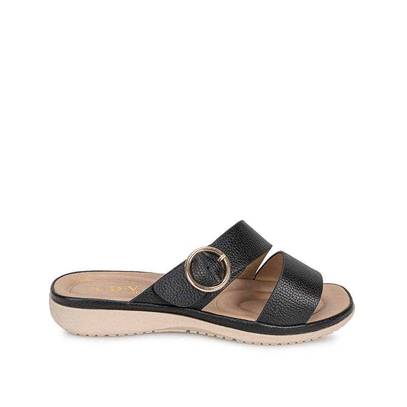 Sandalia Slide Casual Negro