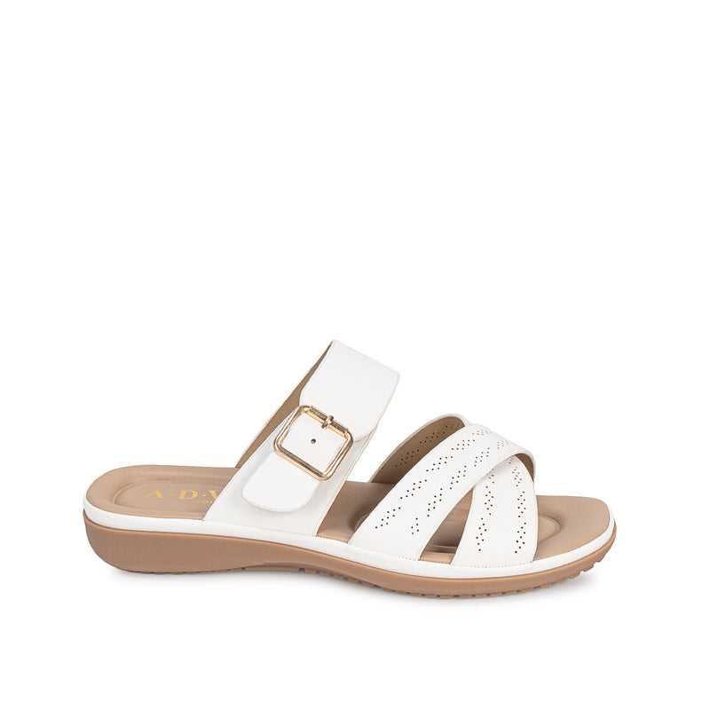 Sandalia Slide Casual Blanco