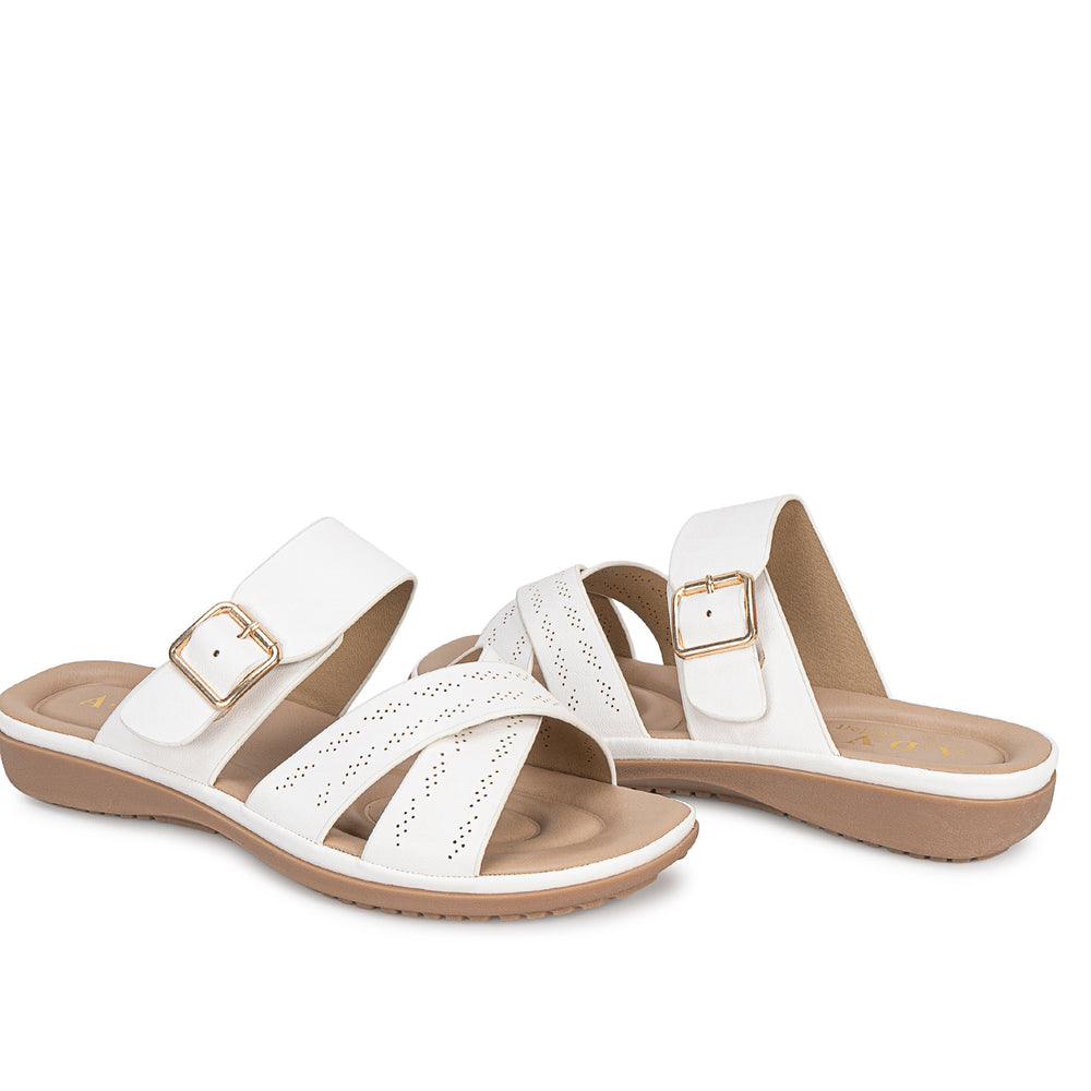 Sandalia Slide Casual Blanco