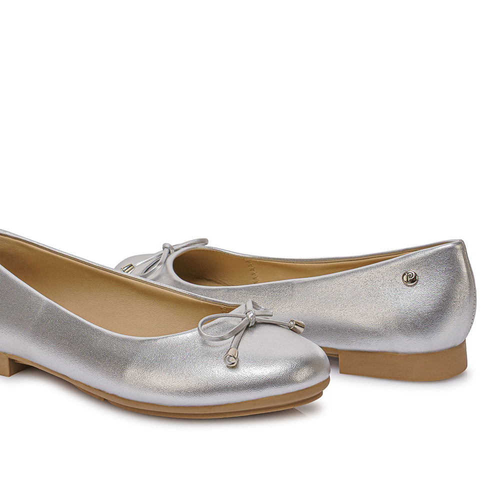 Zapato Ballerina Casual Plata