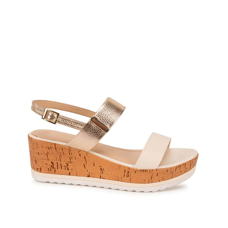 Sandalia Strap Casual Hueso