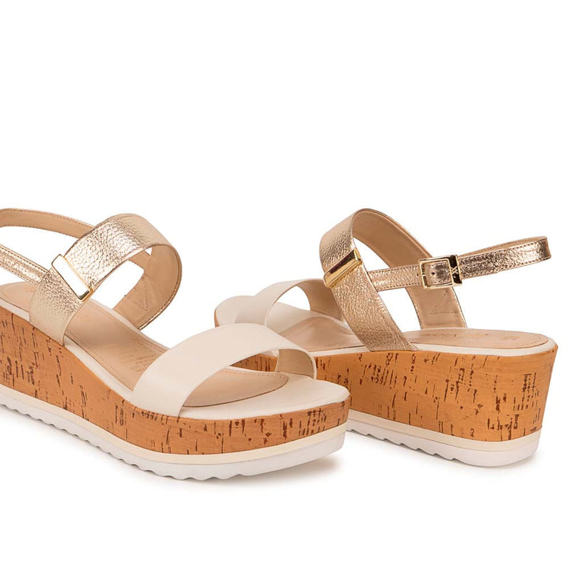Sandalia Strap Casual Hueso
