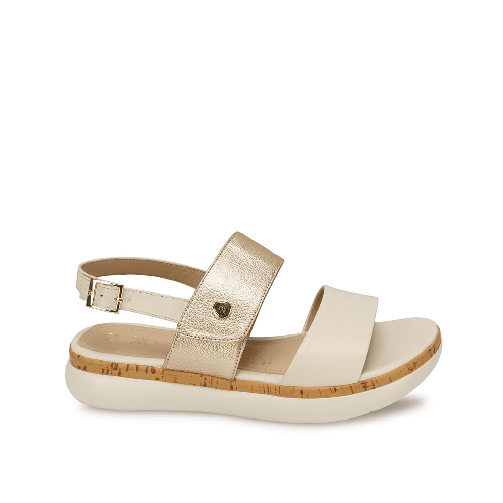 Sandalia D'orsay Casual Hueso