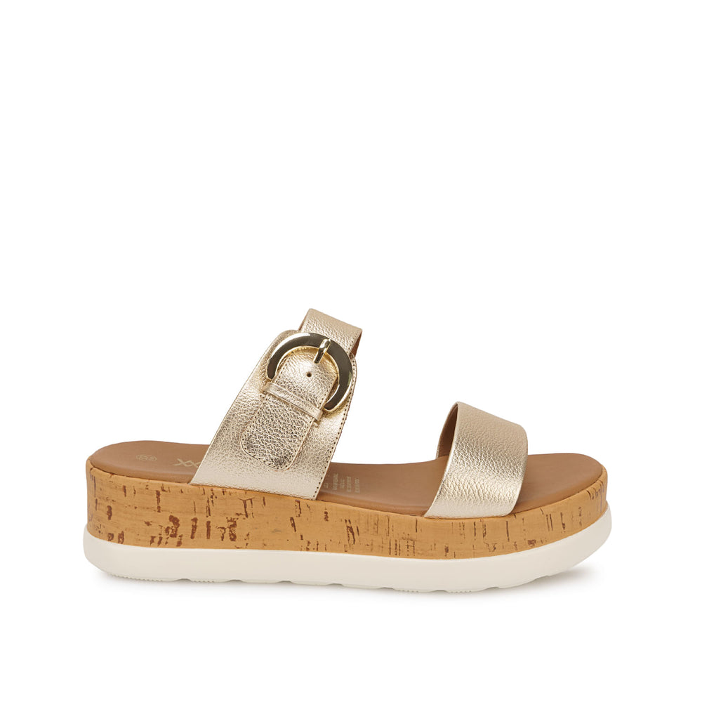 Sandalia Strap Casual Dorado