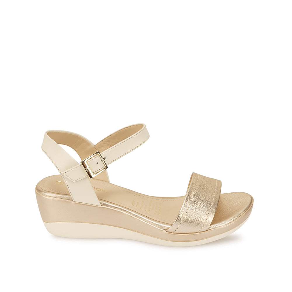 Sandalia D'orsay Casual Dorado