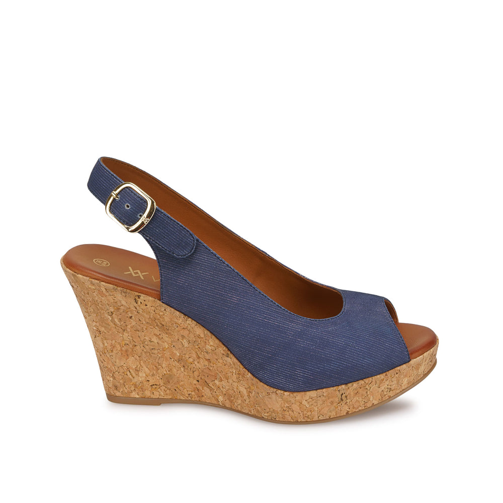 Sandalia Peep Toe Casual Jean