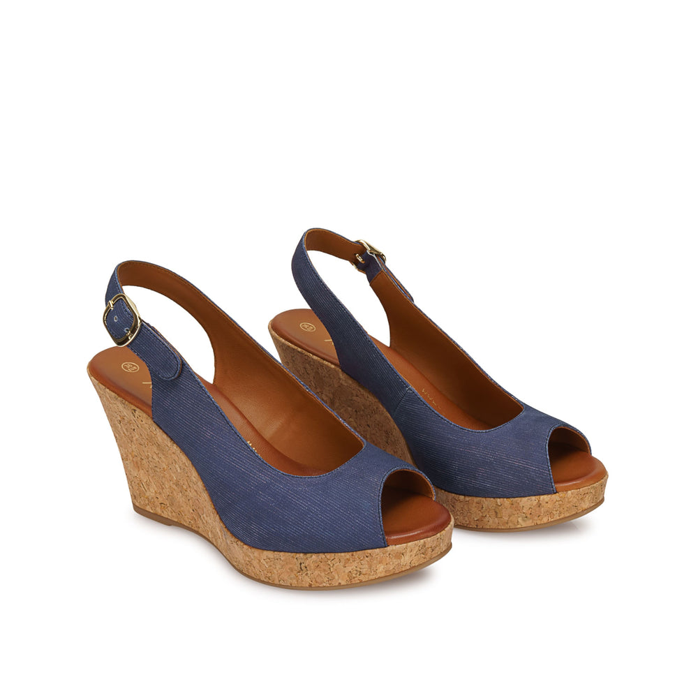 Sandalia Peep Toe Casual Jean