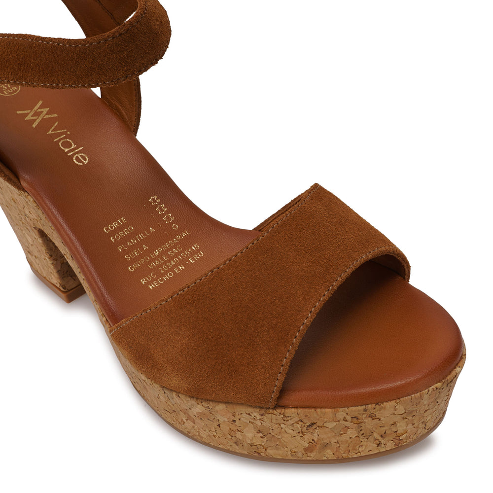 Sandalia D'orsay Casual Whisky