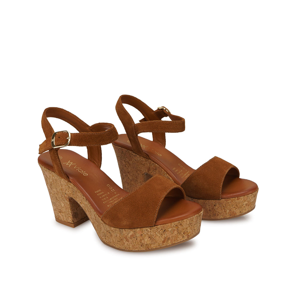 Sandalia D'orsay Casual Whisky