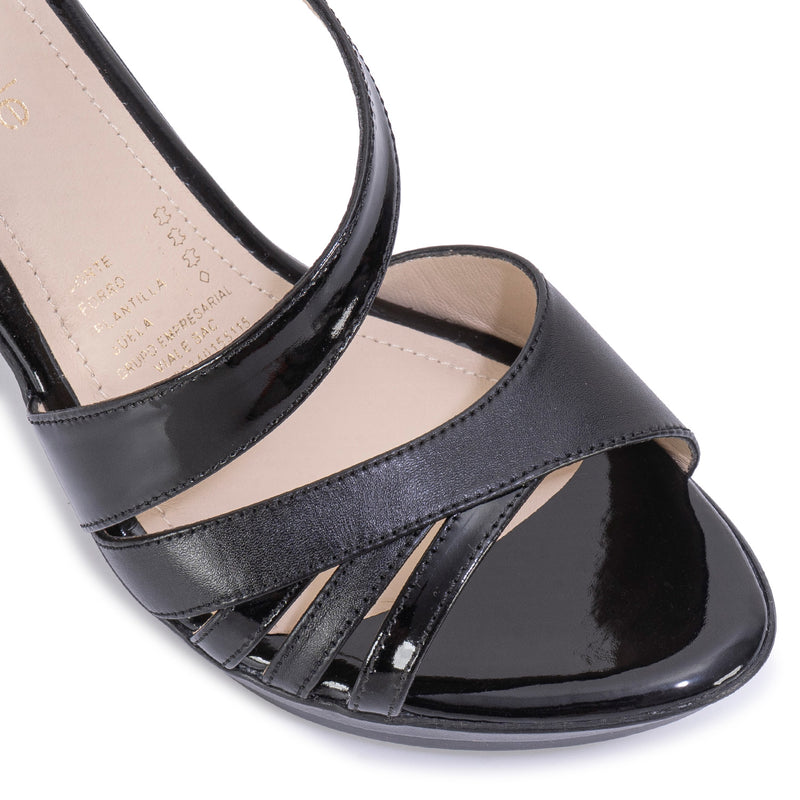Sandalia D'Orsay de Vestir Negro