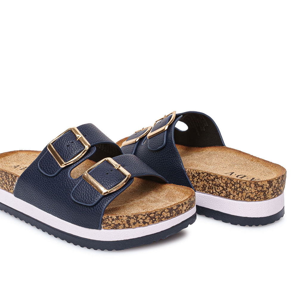 Sandalia Slide Casual Azul