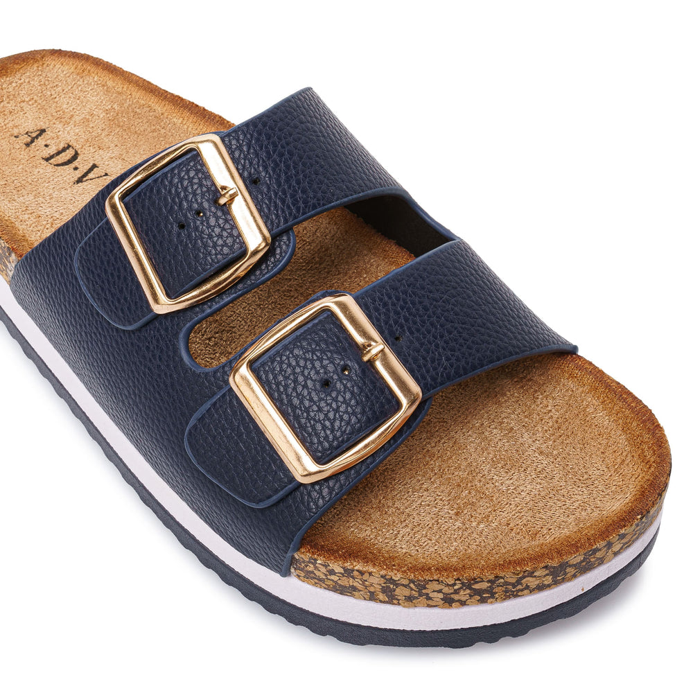 Sandalia Slide Casual Azul