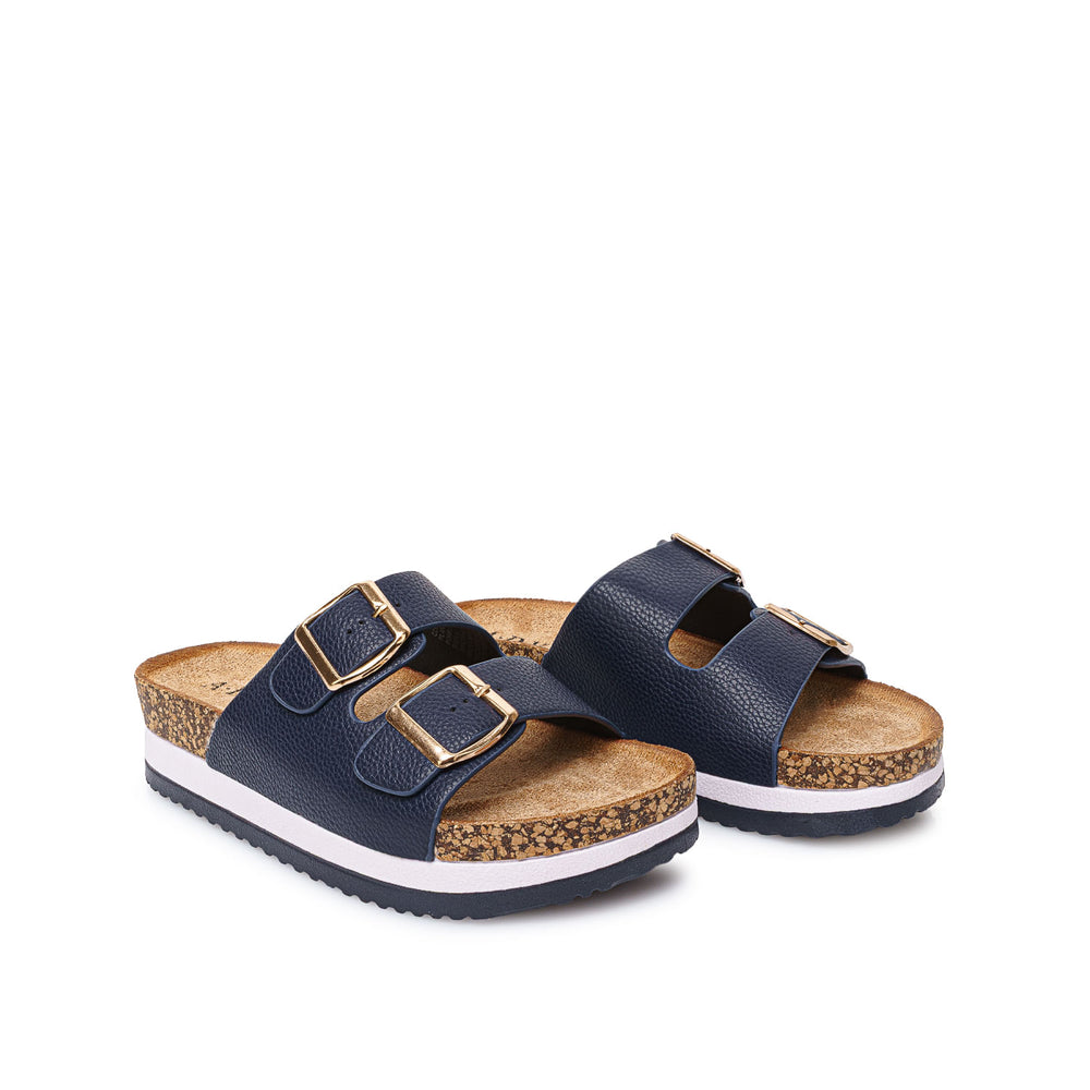 Sandalia Slide Casual Azul