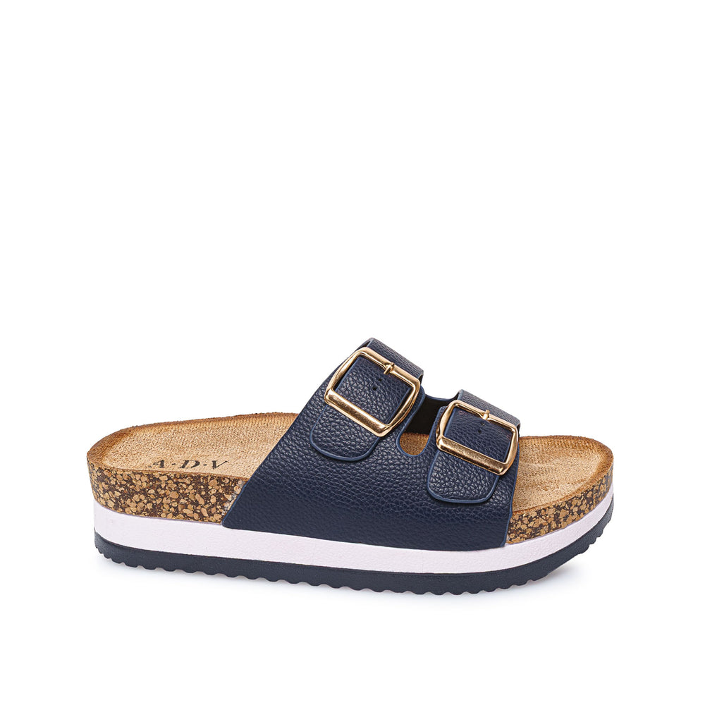 Sandalia Slide Casual Azul
