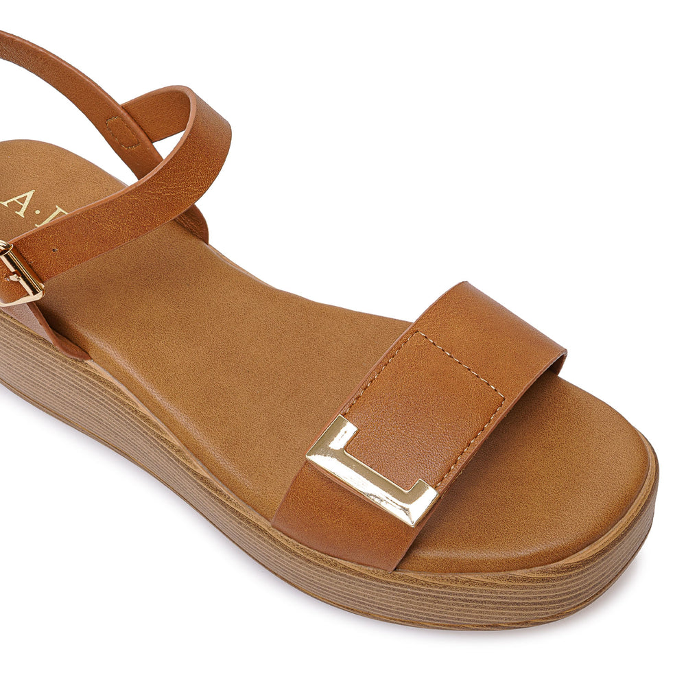 Sandalia D'orsay Casual Natural