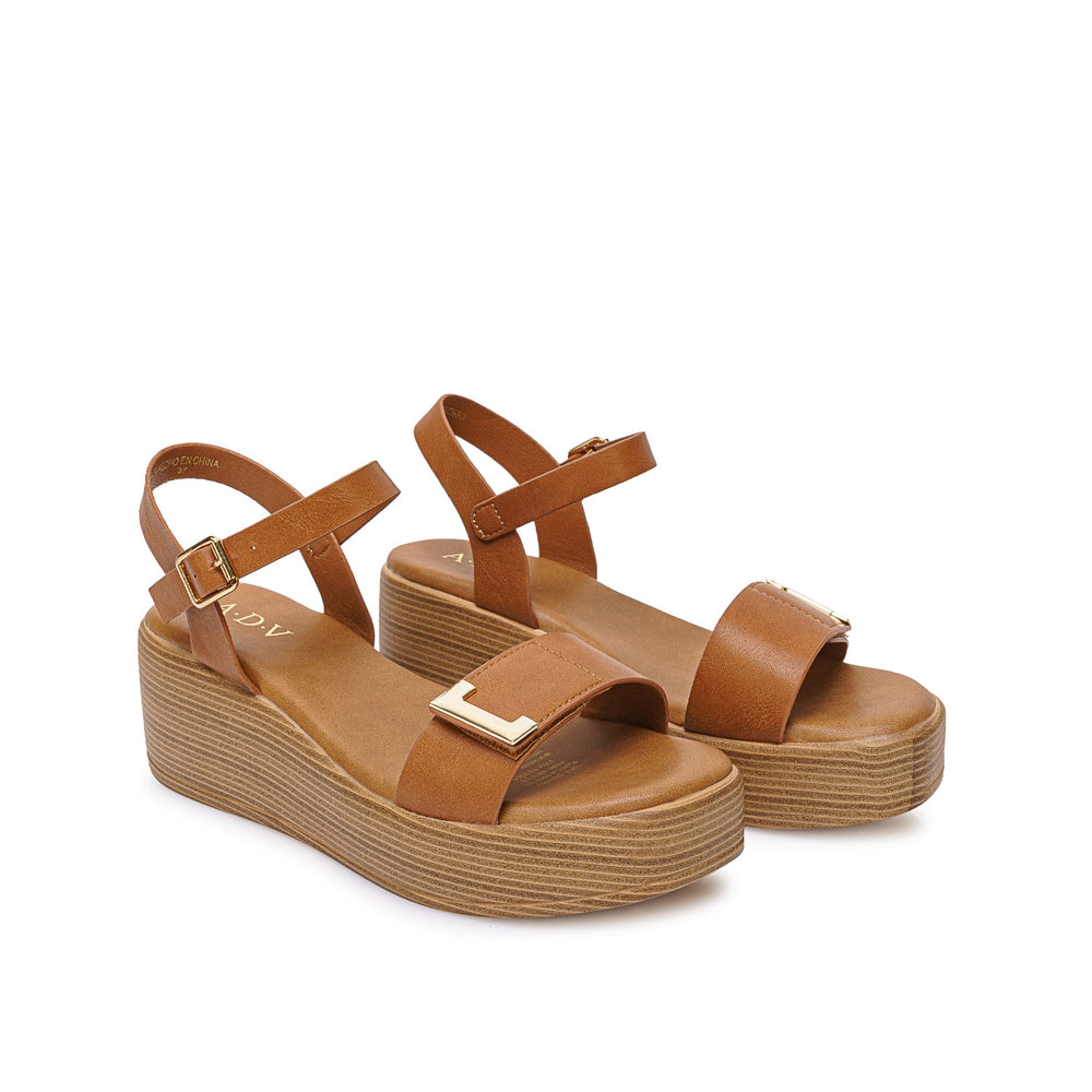 Sandalia D'orsay Casual Natural