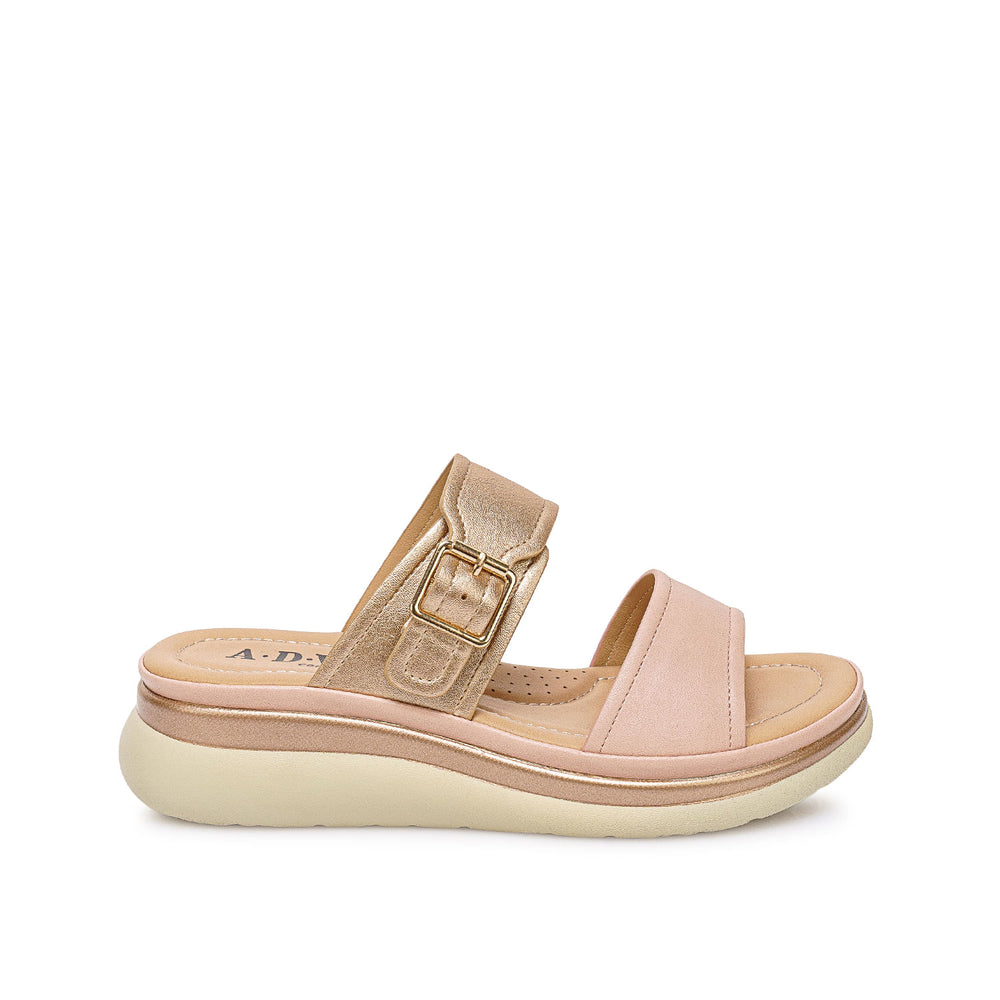 Sandalia Strap Casual Oro Rosa