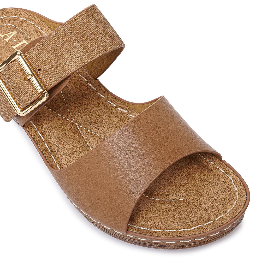 Sandalia Strap Casual Mocca