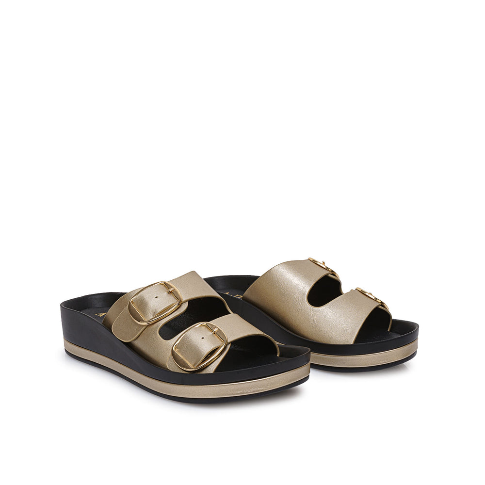 Sandalia Strap Casual Dorado