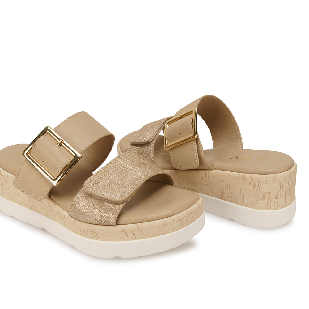 Sandalia Strap Casual Champagne
