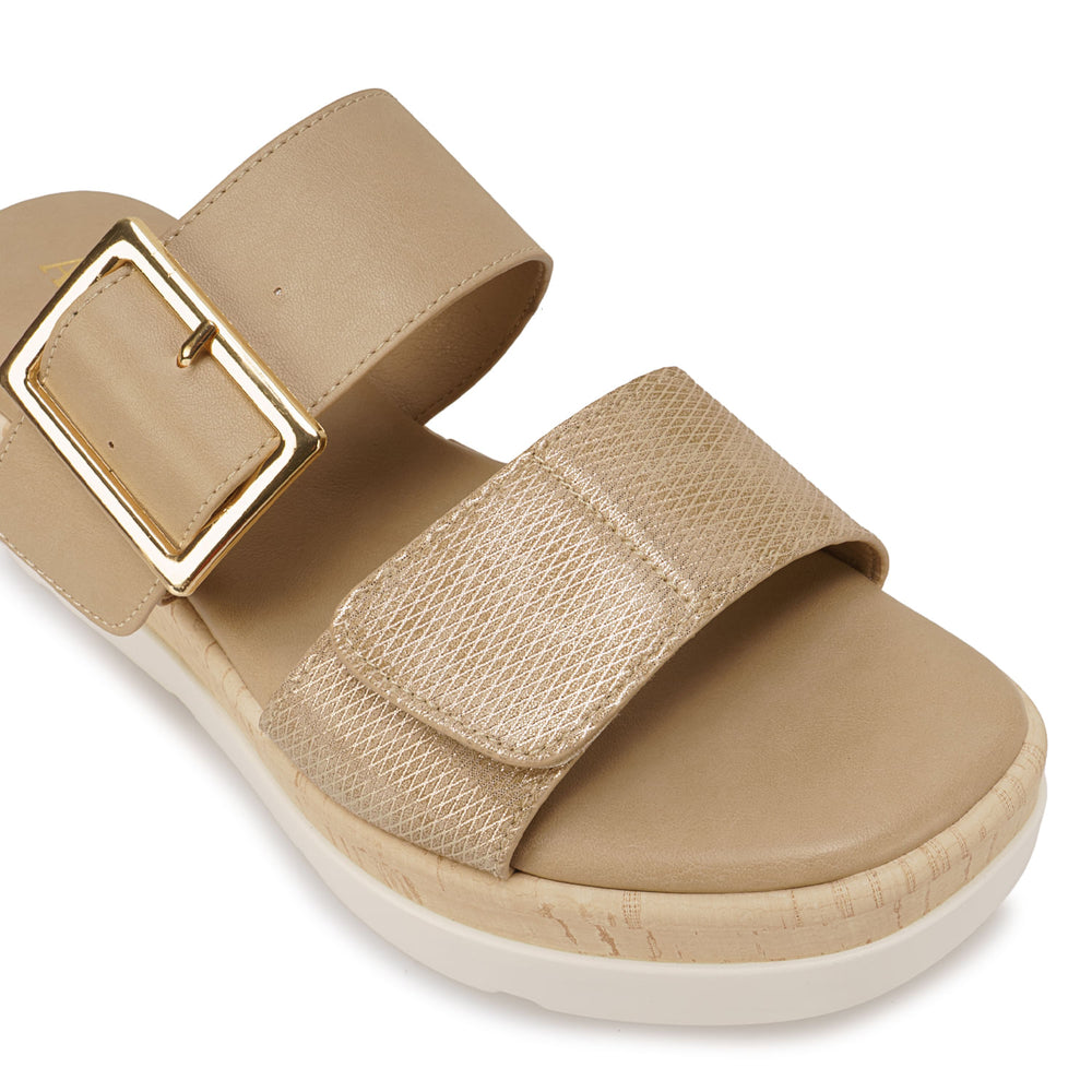 Sandalia Strap Casual Champagne