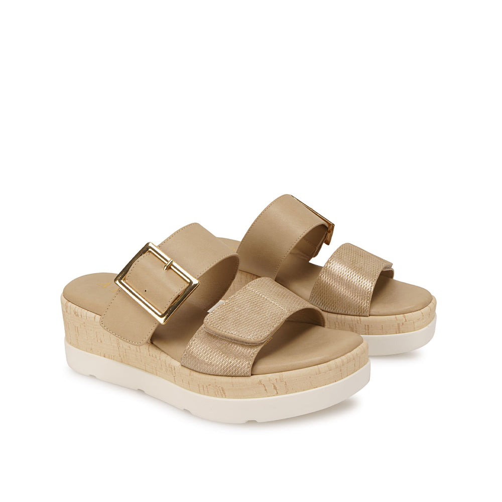 Sandalia Strap Casual Champagne