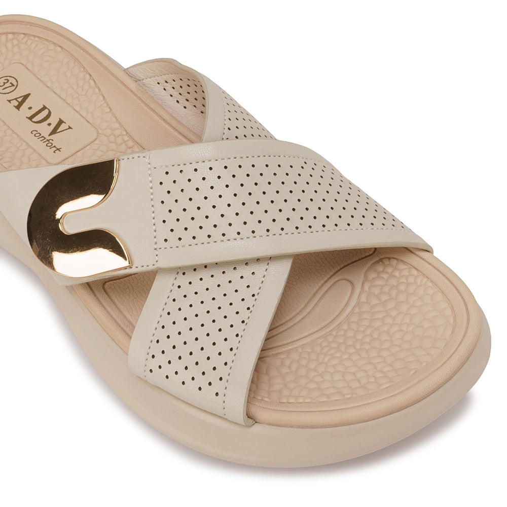 Sandalia Slide Casual Blanco