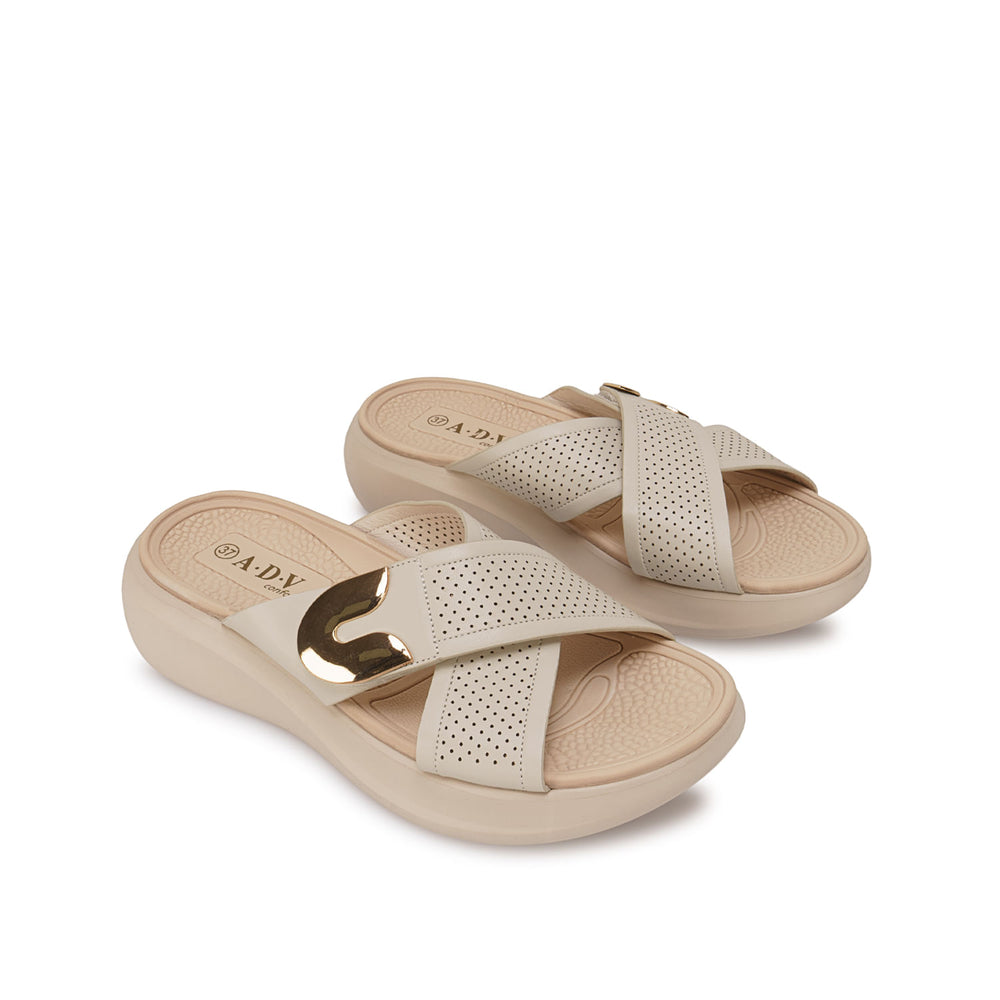 Sandalia Slide Casual Blanco