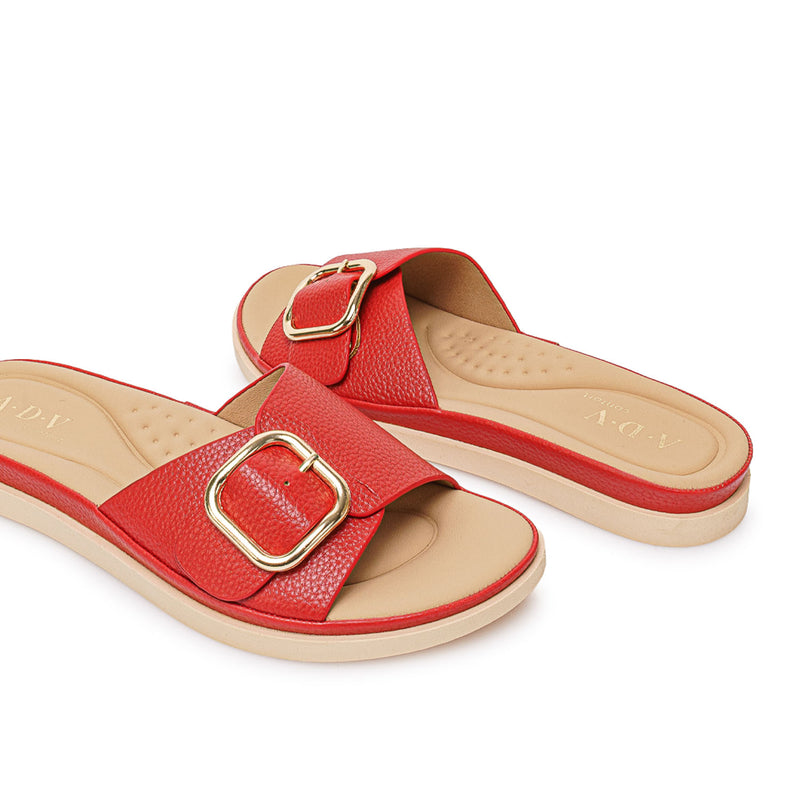 Sandalia Slide Casual Rojo