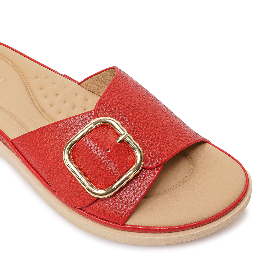 Sandalia Slide Casual Rojo