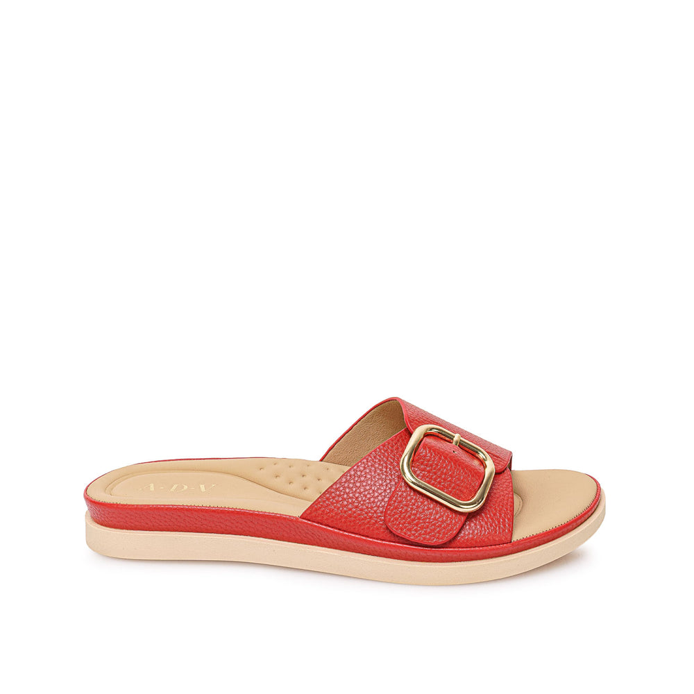 Sandalia Slide Casual Rojo