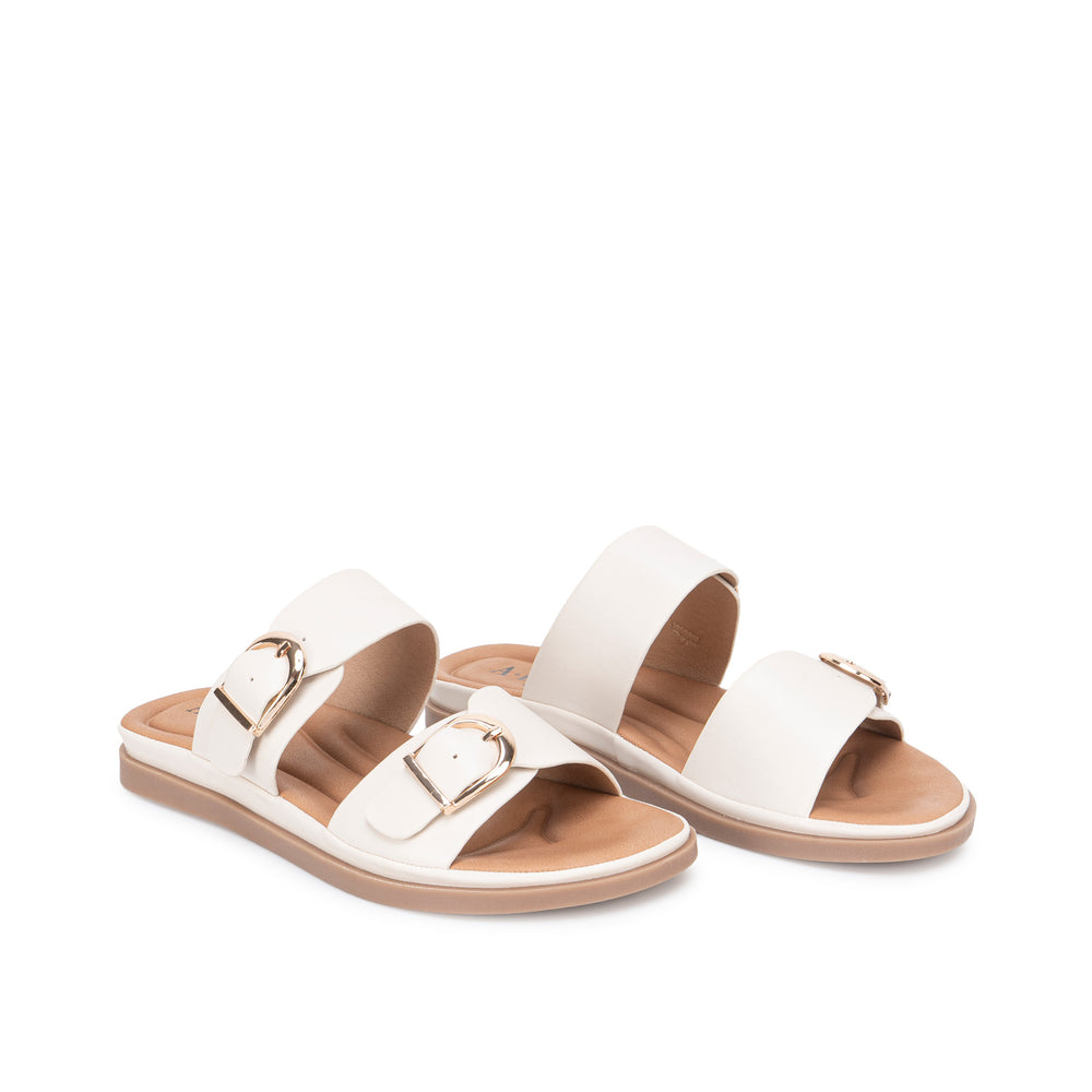 Sandalia Slide Casual Blanco
