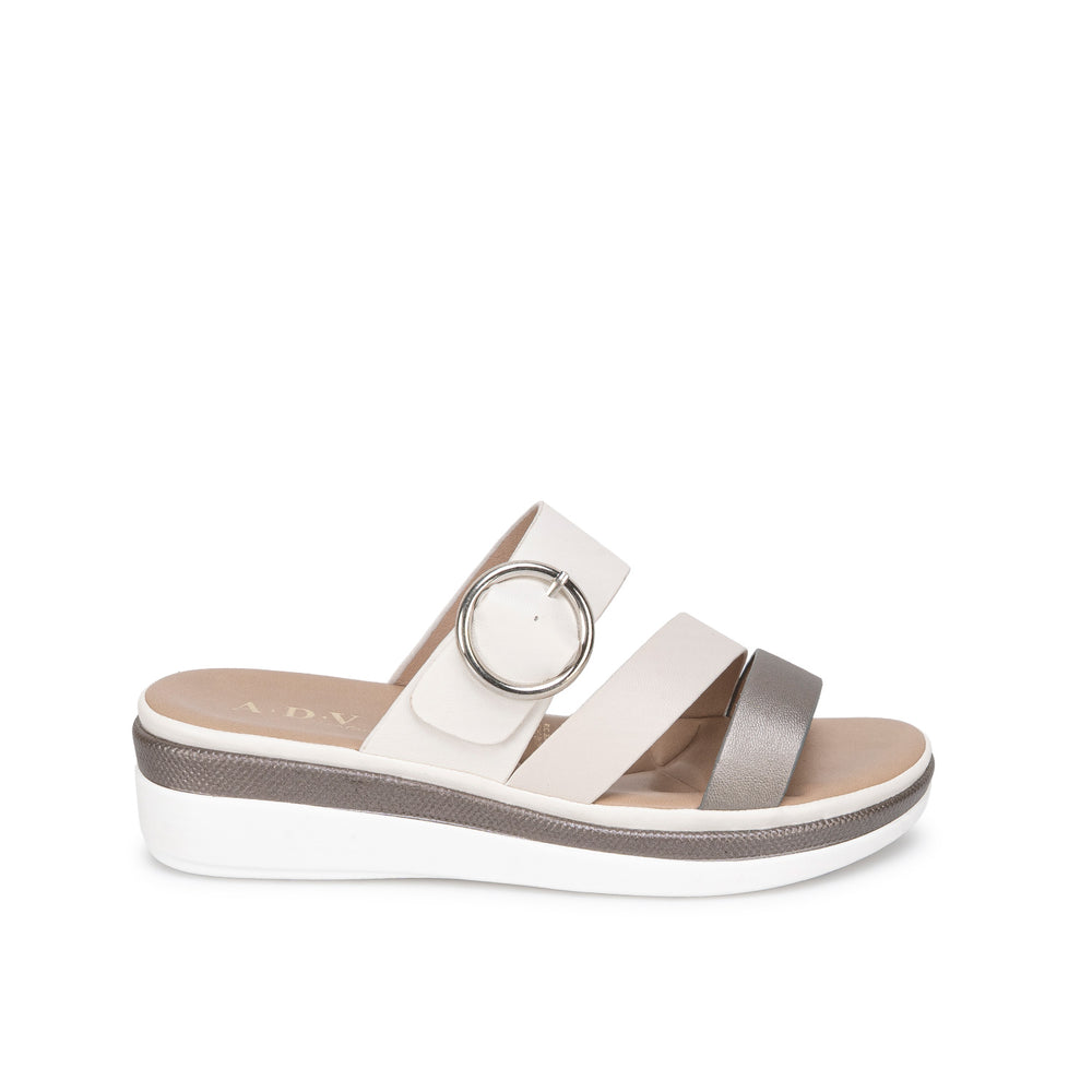 Sandalia Slide Casual Pewt/Hues