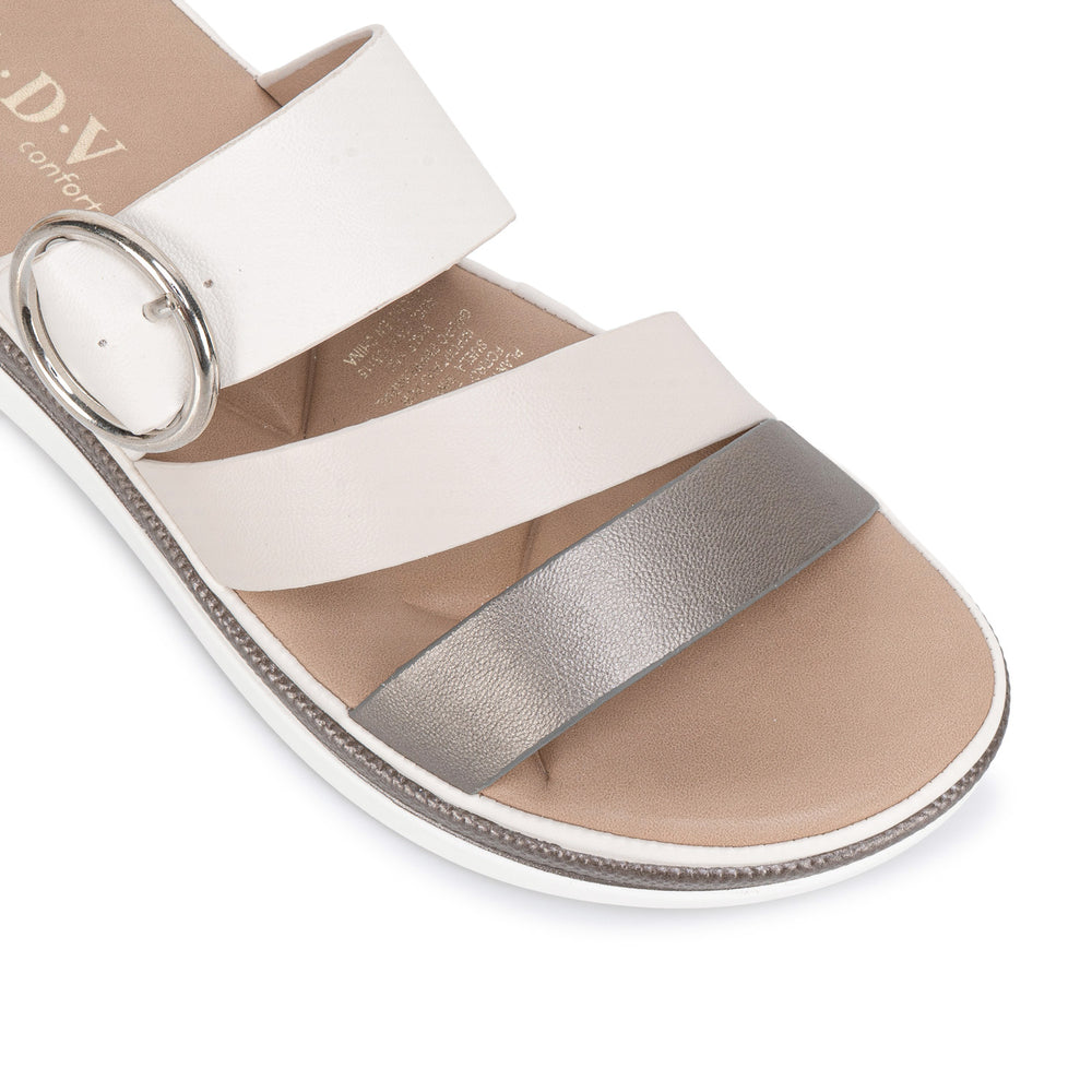 Sandalia Slide Casual Pewt/Hues