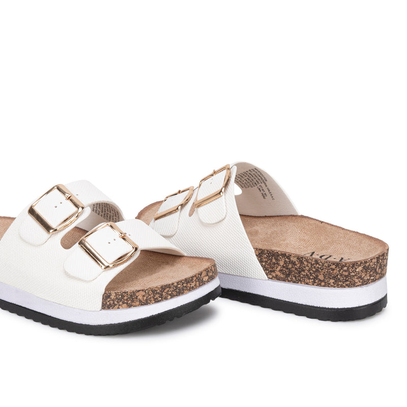 Sandalia Slide Casual Blanco