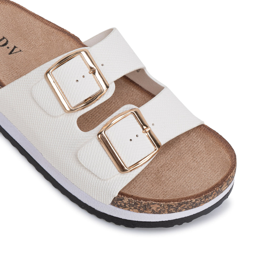 Sandalia Slide Casual Blanco
